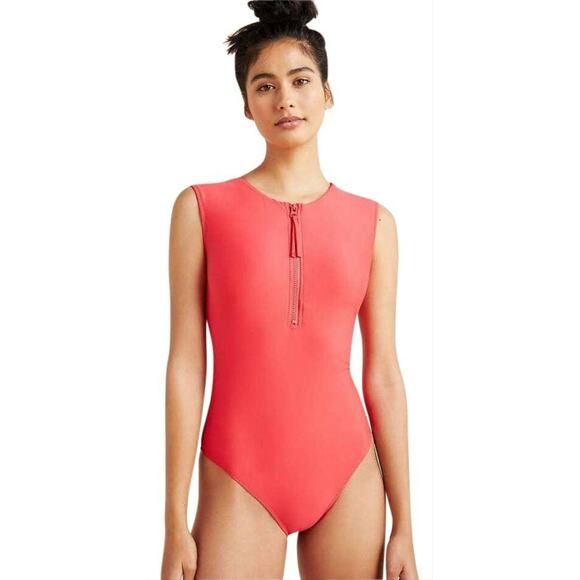 NEW Anthropologie Anthropologie Sammy Cap-Sleeve One Piece Swimsuit Size Small - Picture 1 of 3
